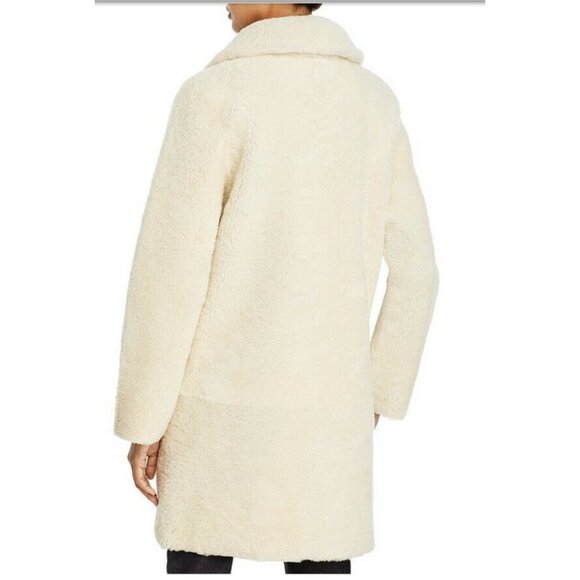 LINI‎ Womens Victoria Shearling Long Sleeve Reverse Collared Lamb Coat SZ S - Picture 10 of 10